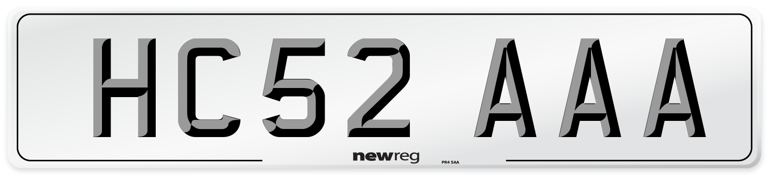 HC52 AAA Number Plate from New Reg